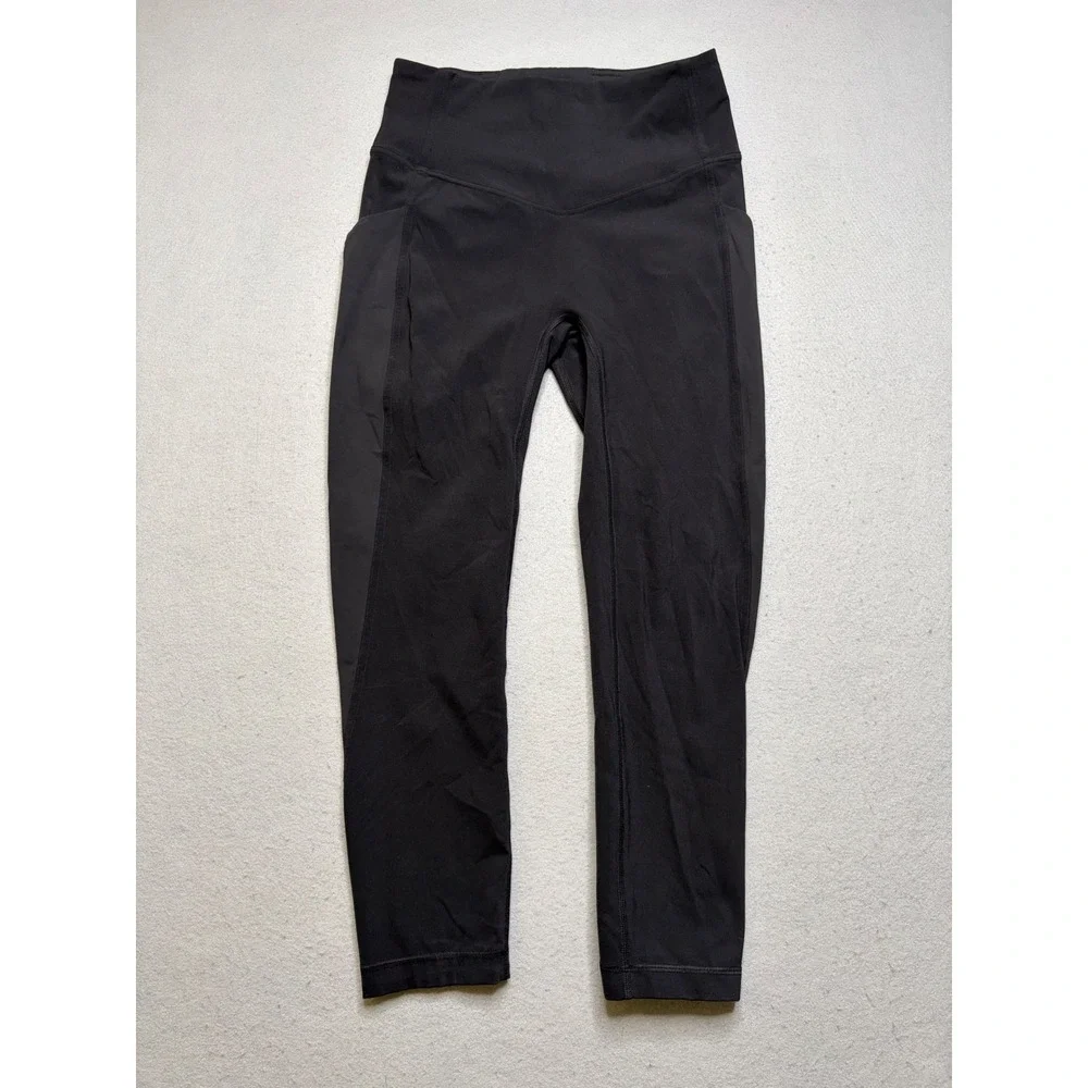 Lululemon Leggings Women 6 Black All the Right‎ Places High-Rise Crop 23 Pockets